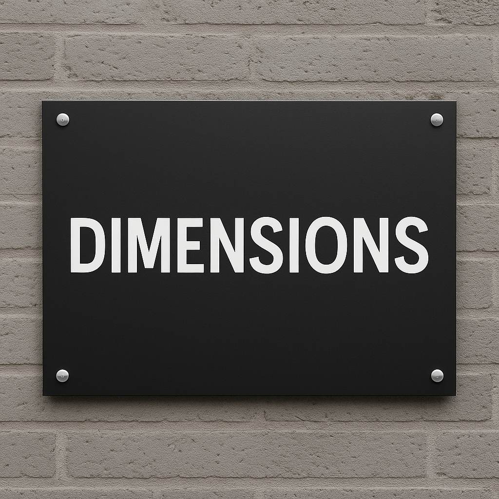 Panneau en dibond sur entretoises avec impression numérique sur adhésif polymère