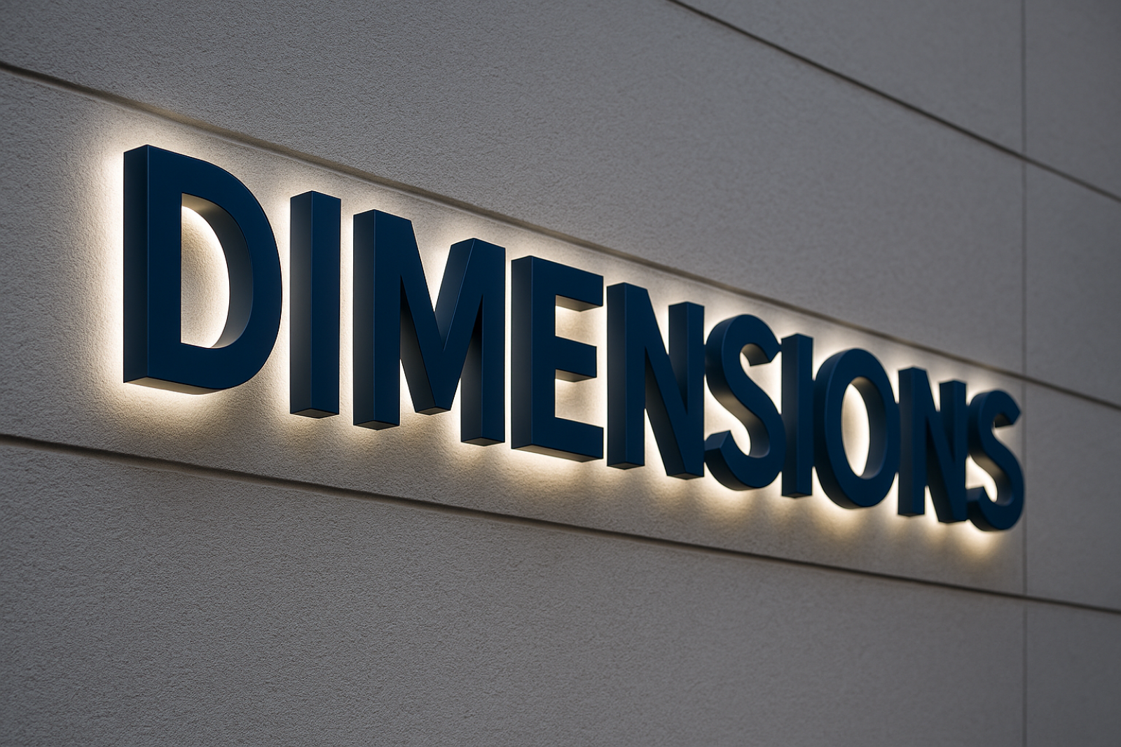 Enseigne en lettres PVC 30 mm usinées rétroéclairées sur entretoises